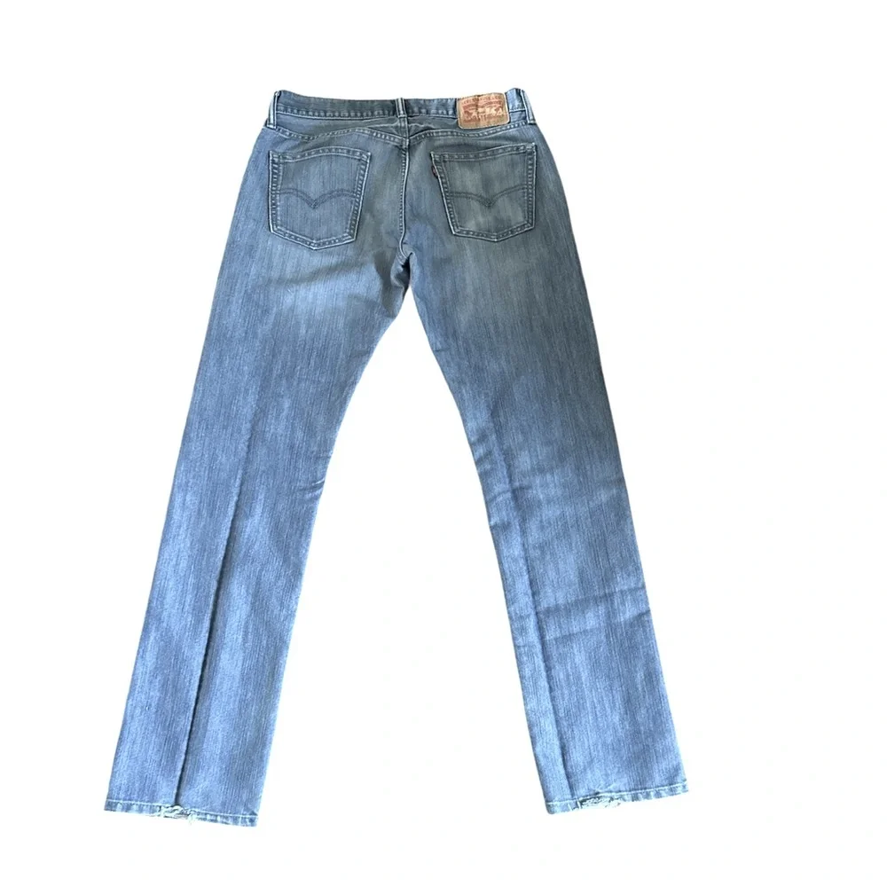 Levi’s Men’s 514 Denim blue Jeans straight leg distressed Size 33x36